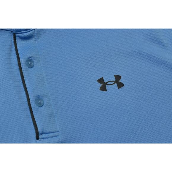 Under Armour Men's Blue Golf Polo Shirt Regular Size XXL Short Sleeve - Picture 6 of 8